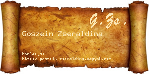 Goszein Zseraldina névjegykártya