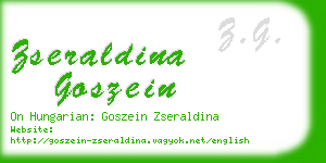 zseraldina goszein business card